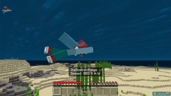 Velocidad del jugador en Minecraft PE (Bedrock)