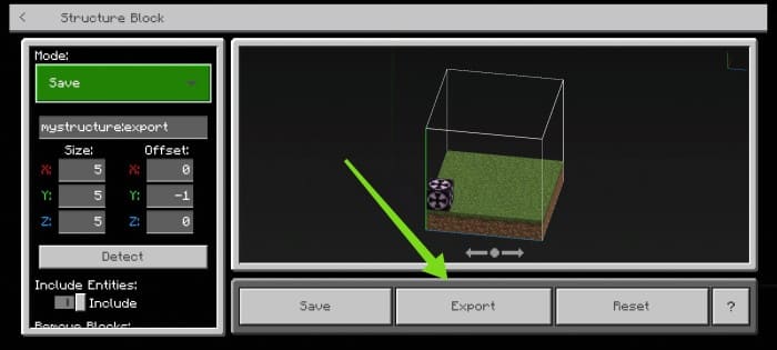 Guardar Estructuras en Minecraft PE (Bedrock)