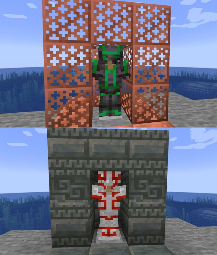 Новые орнамент на броню в Майнкрафт ПЕ (Бедрок)