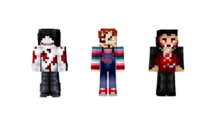 Scary Skins en Minecraft PE (Bedrock)