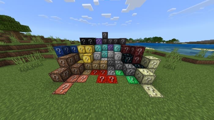 Bloques de la suerte en Minecraft PE (Bedrock)