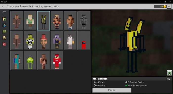 Meme Skins in Minecraft PE (Bedrock)