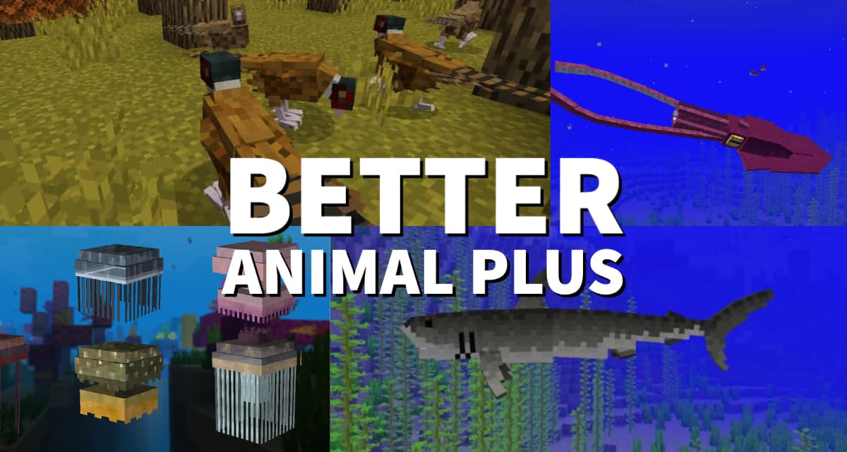 Better Animals Plus para Minecraft Pocket Edition 1.20