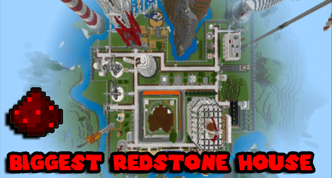 La Casa Redstone más grande | Mapa para Minecraft PE (Bedrock)