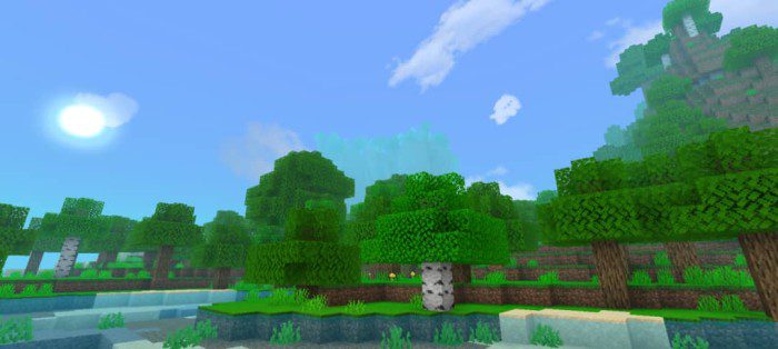 Blue Graphics shader para Minecraft PE (Bedrock) 1.20