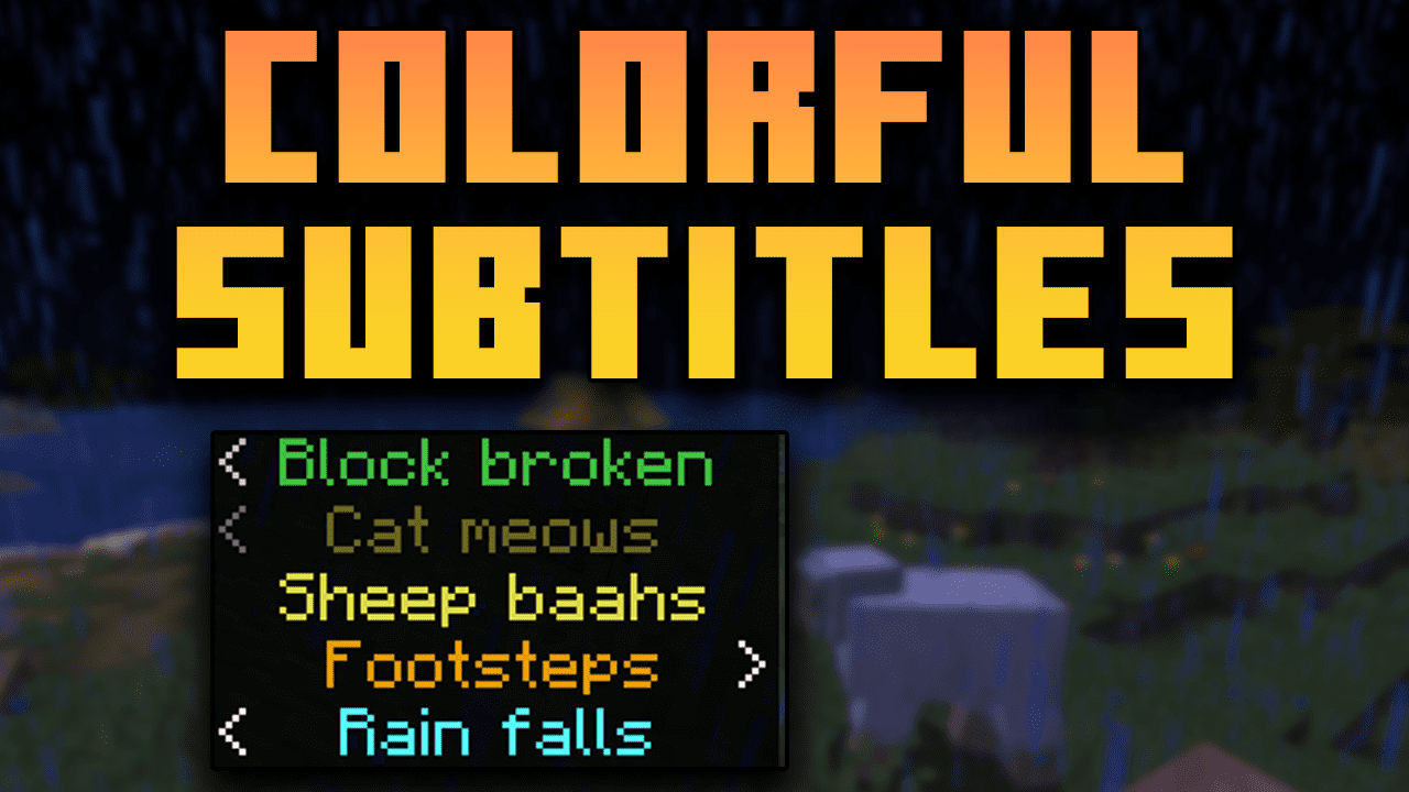 Subtítulos de colores para Minecraft 1.20.4