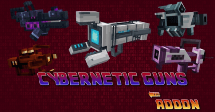 Cybernetic Guns para Minecraft PE (Bedrock) 1.20 1.21