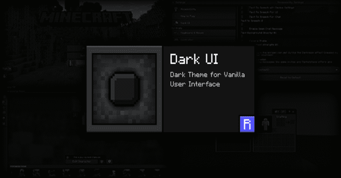 Dark UI para Minecraft PE (Bedrock) 1.20