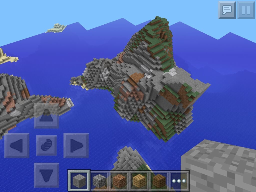 0128272711 Montañas apuntando al cielo | Minecraft PE Semilla