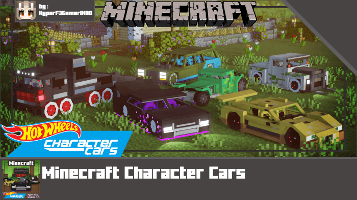 Hot Wheels Character Cars para Minecraft PE (Bedrock) 1.20 1.21