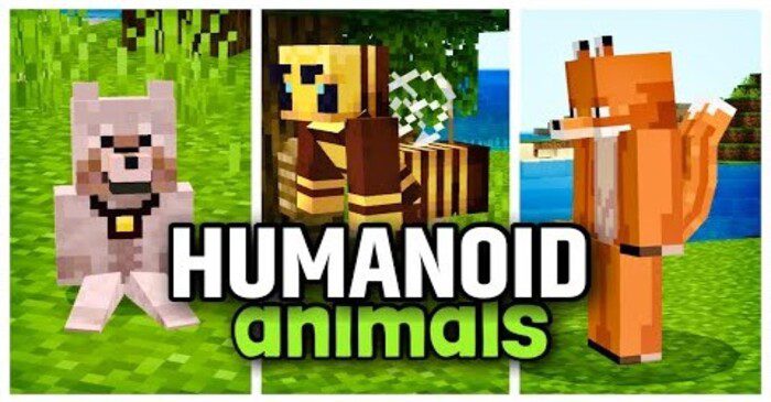 Humanoid Animals para Minecraft PE (Bedrock) 1.19