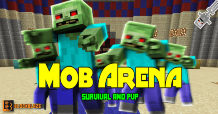 Mob Arena Supervivencia y PvP | Mapa para Minecraft Pocket Edition