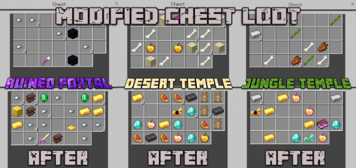 Modified Chest Loot para Minecraft Pocket Edition 1.18