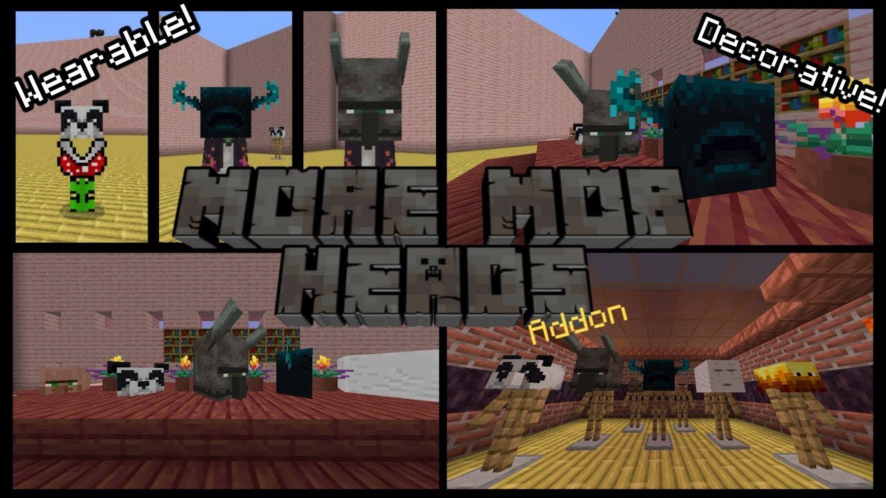 More Mob Heads para Minecraft PE (Bedrock) 1.20 1.21