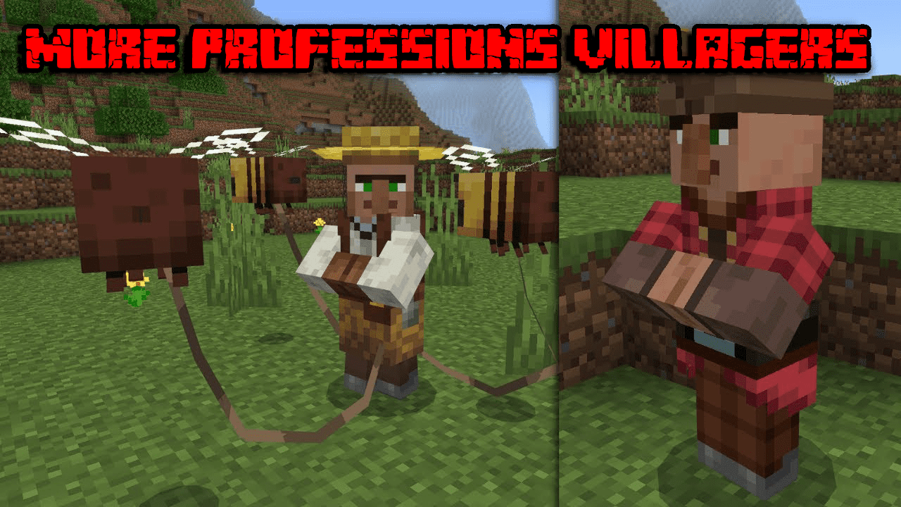 Más Profesiones Aldeanos para Minecraft PE (Bedrock) 1.19