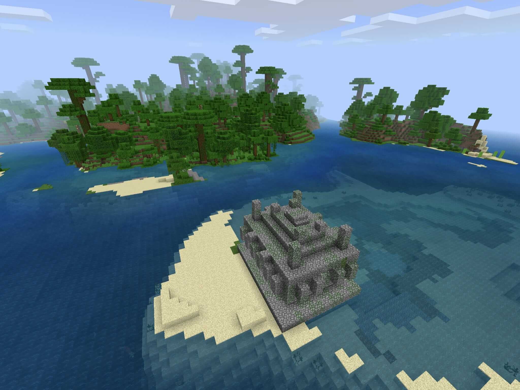 3711968 Jungle Shore Temple | Minecraft PE Semilla