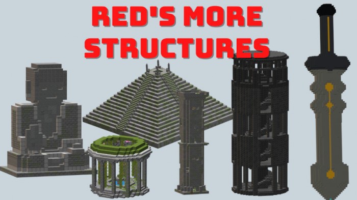 Rojos Más Estructuras para Minecraft PE (Bedrock) 1.19