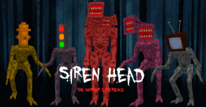 The Siren Head Monsters para Minecraft PE (Bedrock) 1.20 1.21