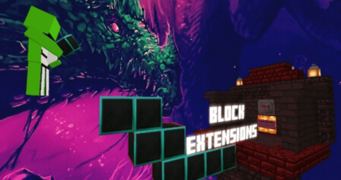 Extensiones de bloque | Mapa para Minecraft PE (Bedrock)