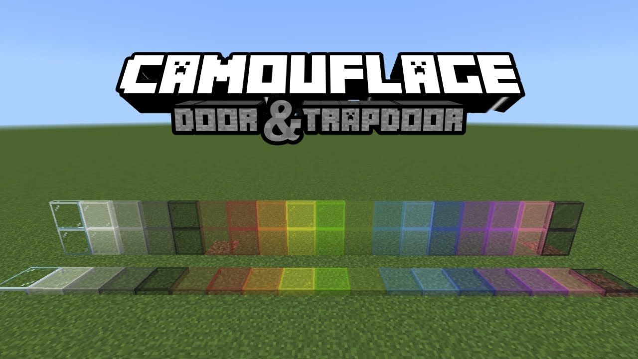 Puerta Camuflaje y Trampilla para Minecraft PE (Bedrock) 1.20 1.21