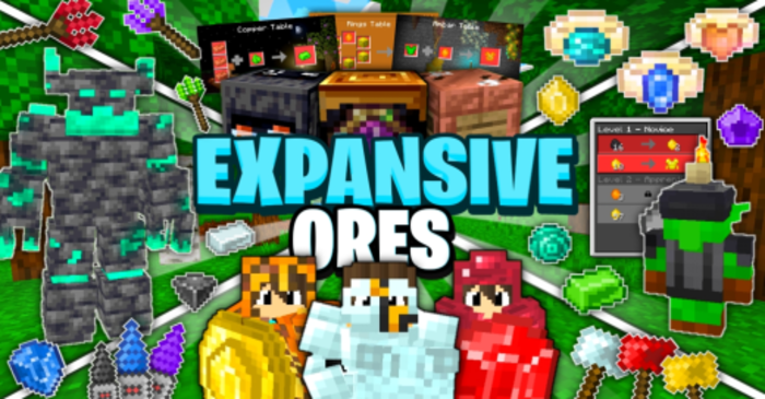 Expansive Ores для Minecraft Pocket Edition 1.20