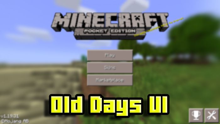 VDX: Old Days UI para Minecraft Pocket Edition 1.20