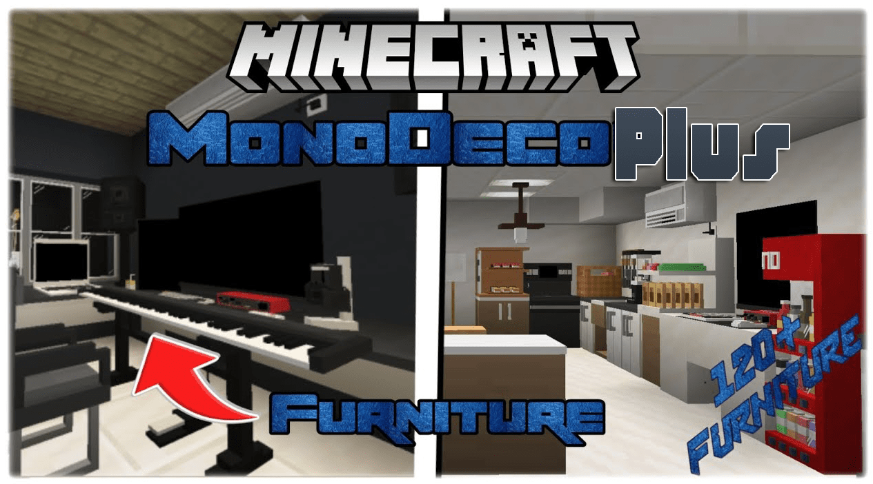 monoDeco Plus Furniture para Minecraft PE (Bedrock) 1.20