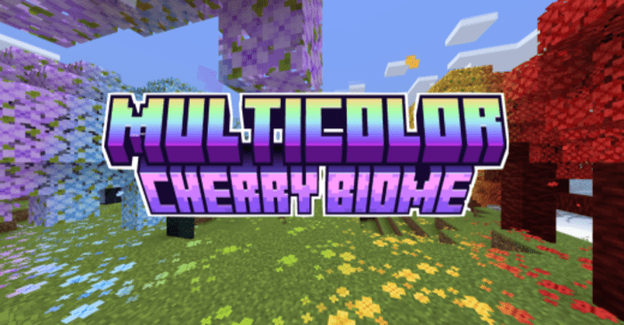 Multicolor Cherry Biome para Minecraft PE (Bedrock) 1.20