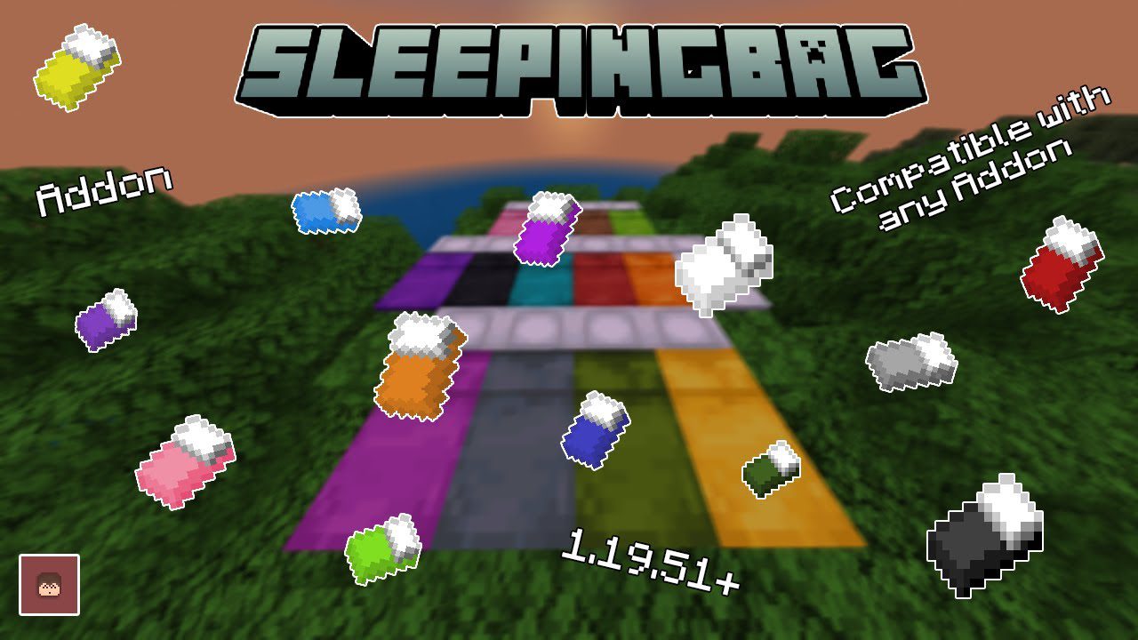 Saco de dormir para Minecraft PE (Bedrock) 1.20