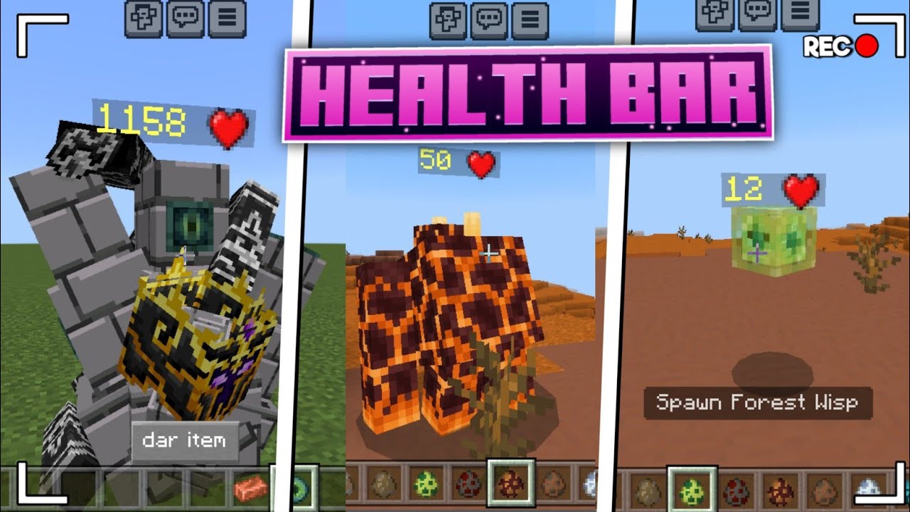 Health Bar para Minecraft PE (Bedrock) 1.20