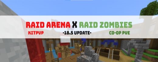 Raid Arena X Raid Zombies | Mapas para Minecraft PE (Bedrock)