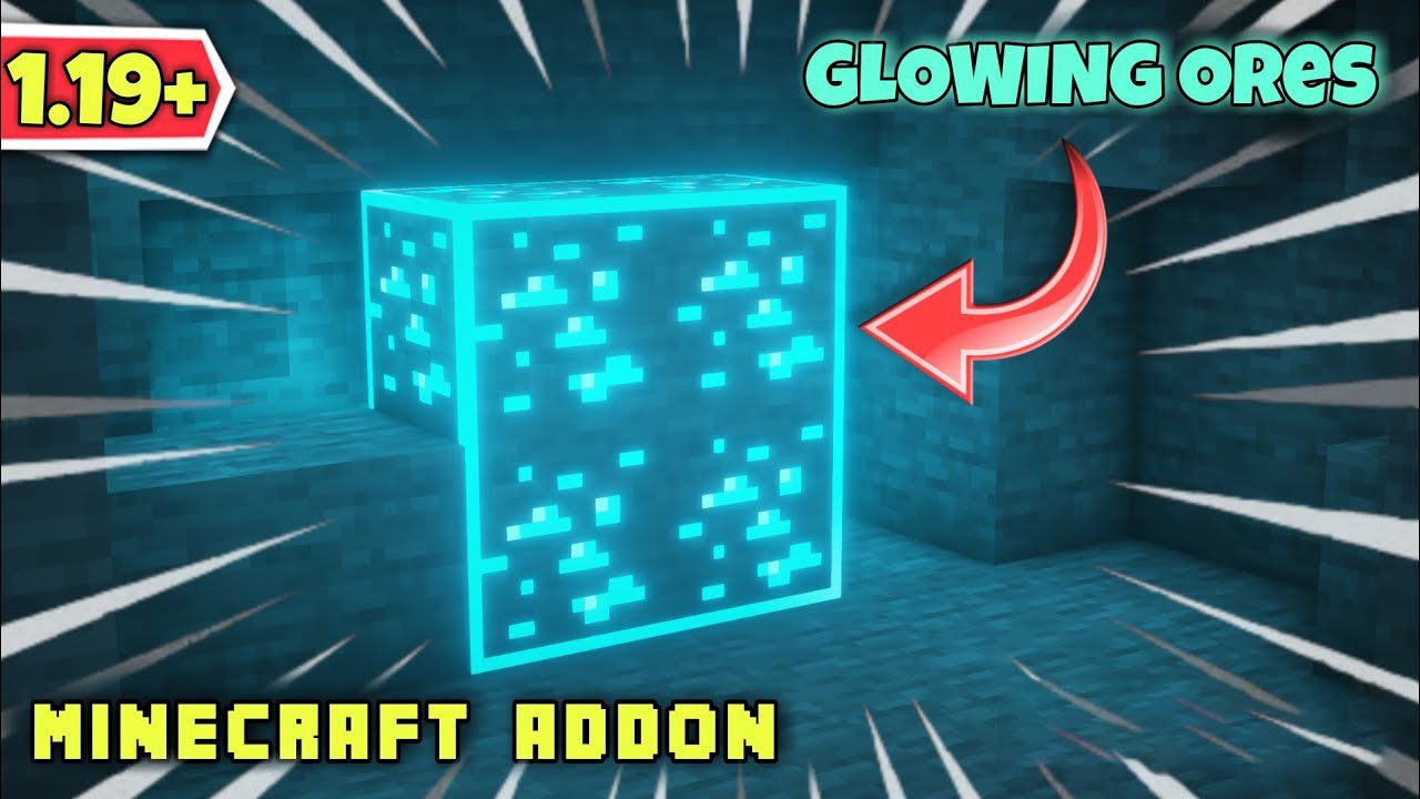 Raiyon’s Glowing Ores para Minecraft PE (Bedrock)