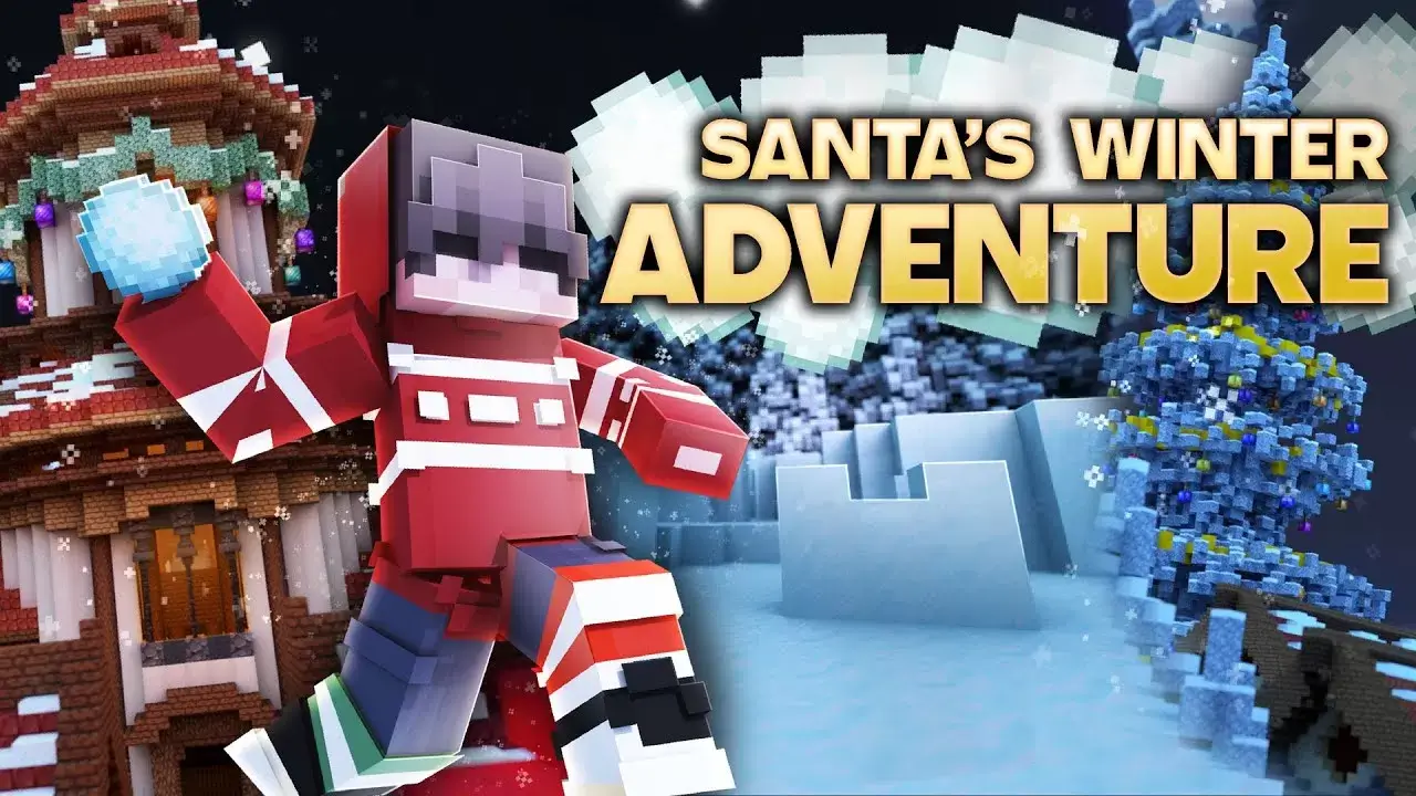 Mapa: La aventura invernal de Papá Noel Minecraft PE / Bedrock