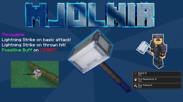 Mjolnir From Thor para Minecraft Pocket Edition / Bedrock 1.21