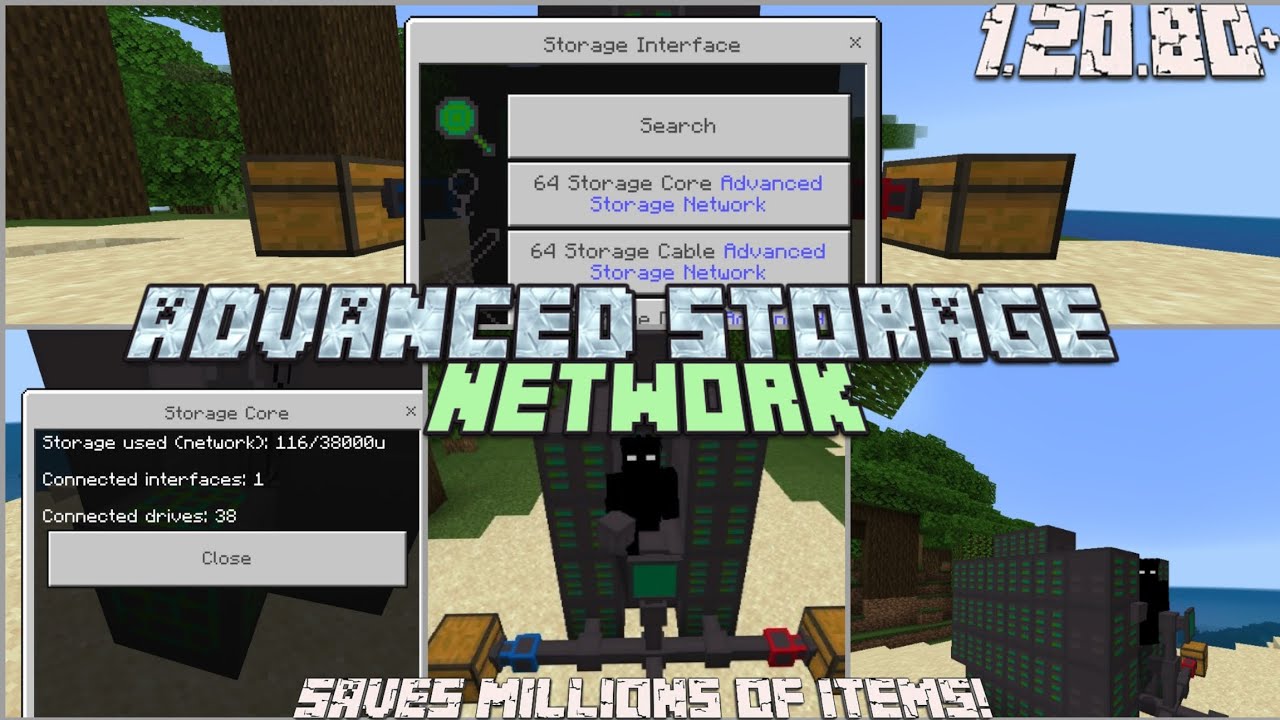 Advanced Storage Network para Minecraft PE / Bedrock 1.21