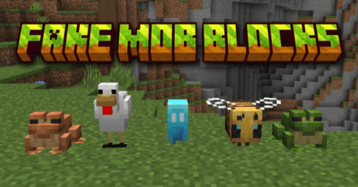 Fake Mob Blocks para Minecraft PE / Bedrock 1.21