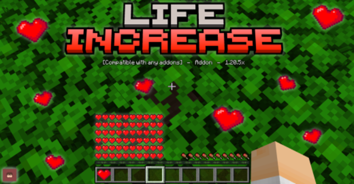 Life Increase para Minecraft PE / Bedrock 1.21