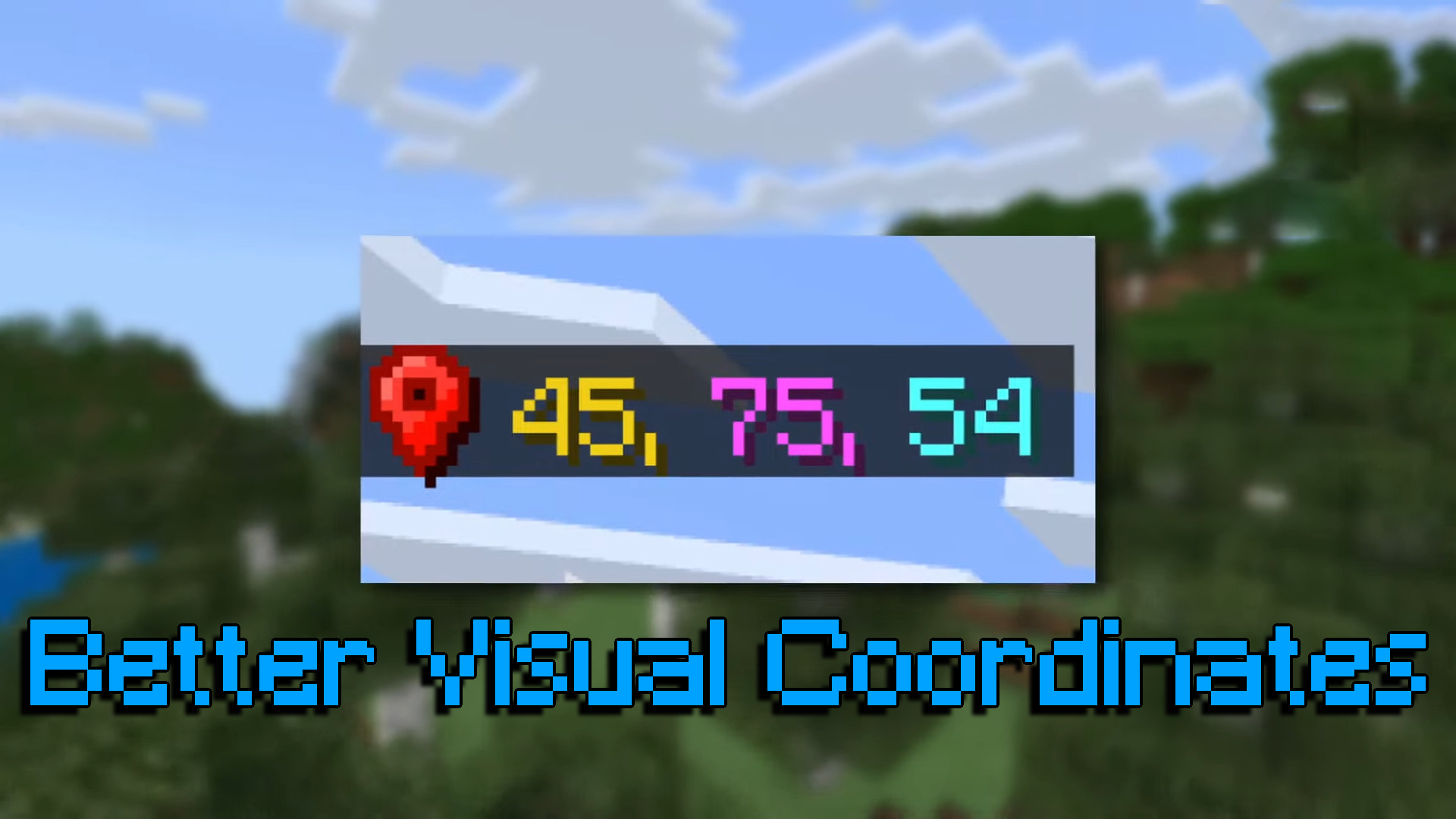 Better Visual Coordinates para Minecraft PE / Bedrock 1.21