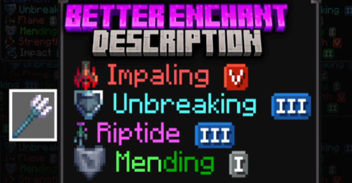 Better Enchant Description para Minecraft PE / Bedrock 1.21