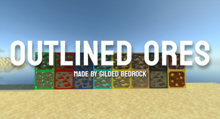 Outlined Ores para Minecraft PE / Bedrock 1.21