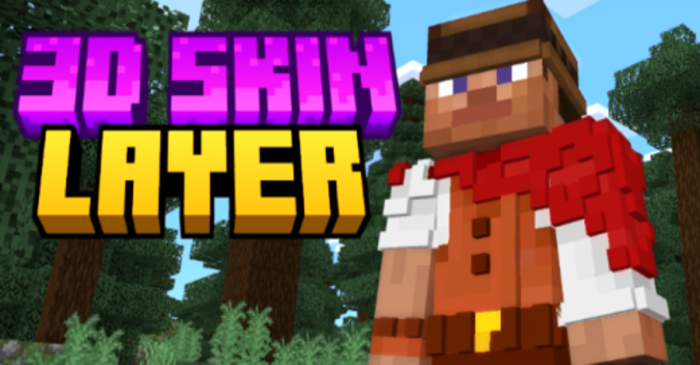 3D Skin Layer  para Minecraft PE / Bedrock 1.21