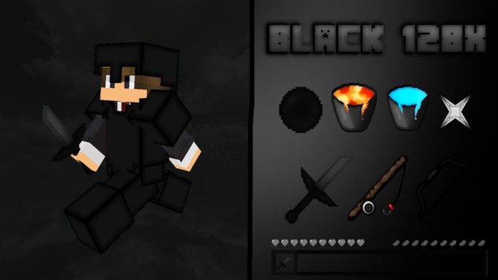 Black [128x] para Minecraft PE / Bedrock 1.21