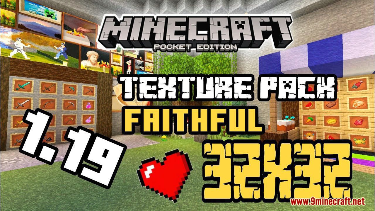 Faithful 32x para Minecraft PE / Bedrock 1.21