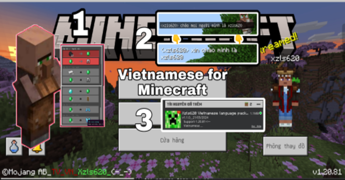 Vietnamese MCPE  para Minecraft PE / Bedrock 1.21