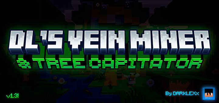 DL’s Vein Miner & Tree Capitator para Minecraft PE / Bedrock 1.21
