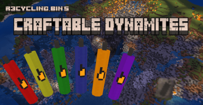 TNT Dynamite Throwable Weapons & Equipment para Minecraft PE / Bedrock 1.21