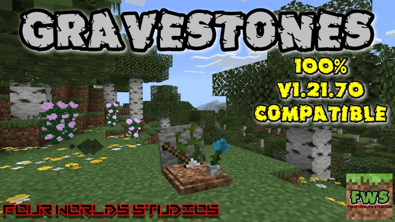 Gravestones FWS para Minecraft PE / Bedrock 1.21