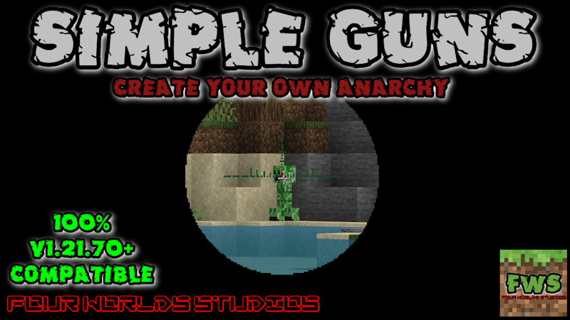 Simple Guns FWS para Minecraft PE / Bedrock 1.21
