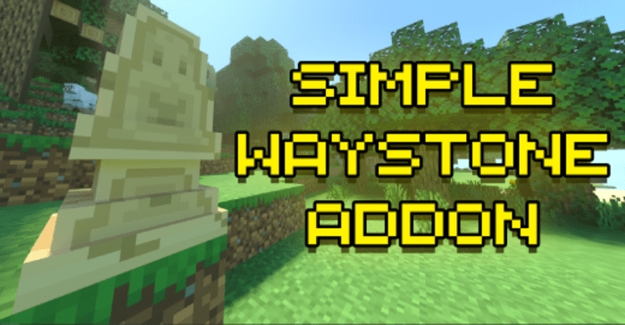 Simple Waystone para Minecraft PE / Bedrock 1.21