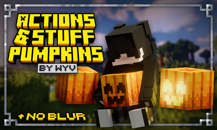 Actions & Stuff Pumpkin para Minecraft PE / Bedrock 1.21